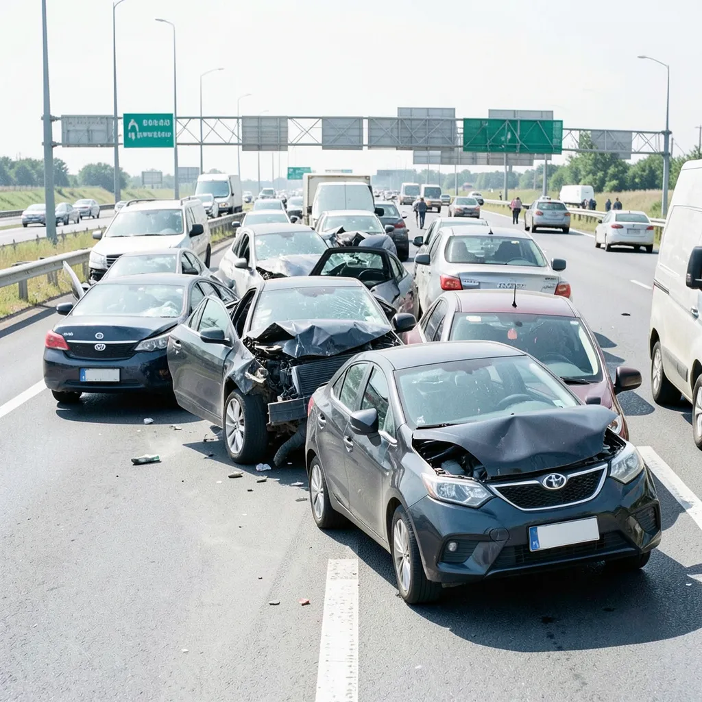 Șofer care verifică limitele de despăgubire la RCA pe telefon