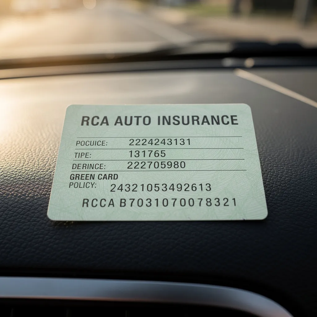 Șofer verifică valabilitatea poliței RCA înainte de a porni la drum