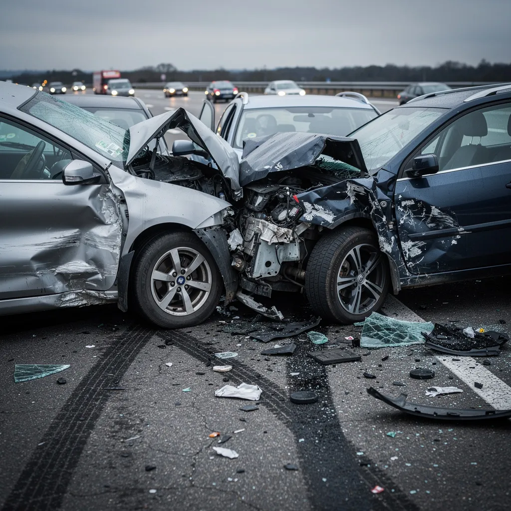 Mașină personală avariată după un accident, pentru explicarea daunelor acoperite de CASCO