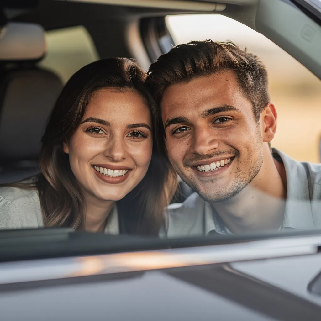 Șofer care verifică documentele RCA după un accident auto