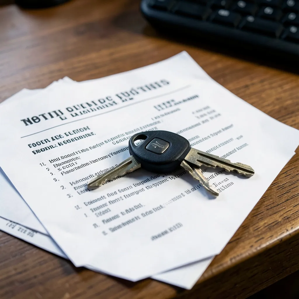 Șofer verifică documentele pentru o poliță RCA auto înainte de plată