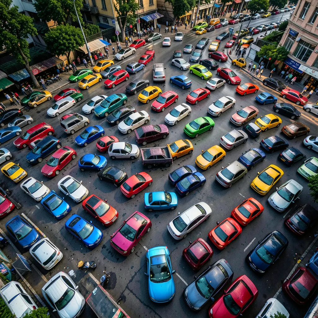 Doi șoferi completează formularul de constatare amiabilă după un accident auto