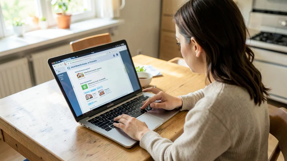 Persoană care cumpără online asigurarea obligatorie PAD pentru locuință și verifică polița emisă